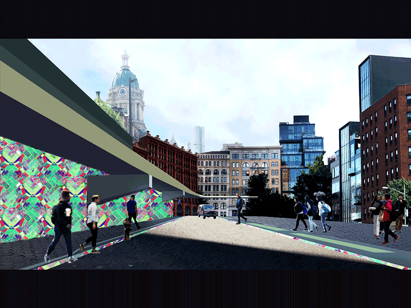 NYC Street Life animation architecture buidlings cars city gif illustration nyc street life trains