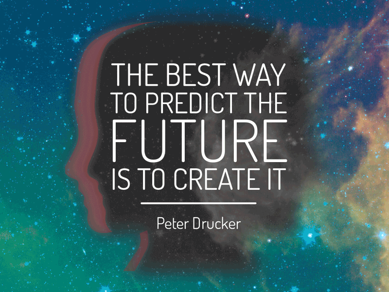 Peter Drucker Quote animation color create future peter drucker quote space