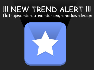 flat-upwards-outwards-long-shadow-design apple flat icon icon design ios ironic joke lol sarcastic trend