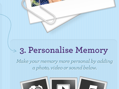 Memory app design facebook memory paper personal