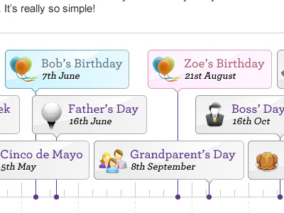 Timeline Concept design mockup style timeline