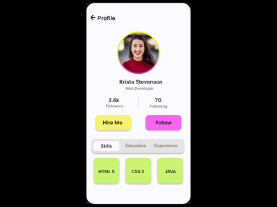 User Profile design