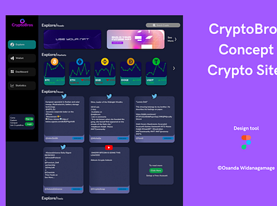 Crypto Concept Site Design branding crypto dashboard design ui uiux ux