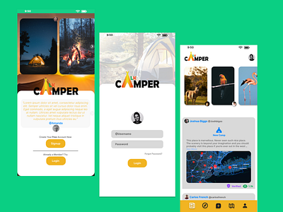 Camping App Design Concept