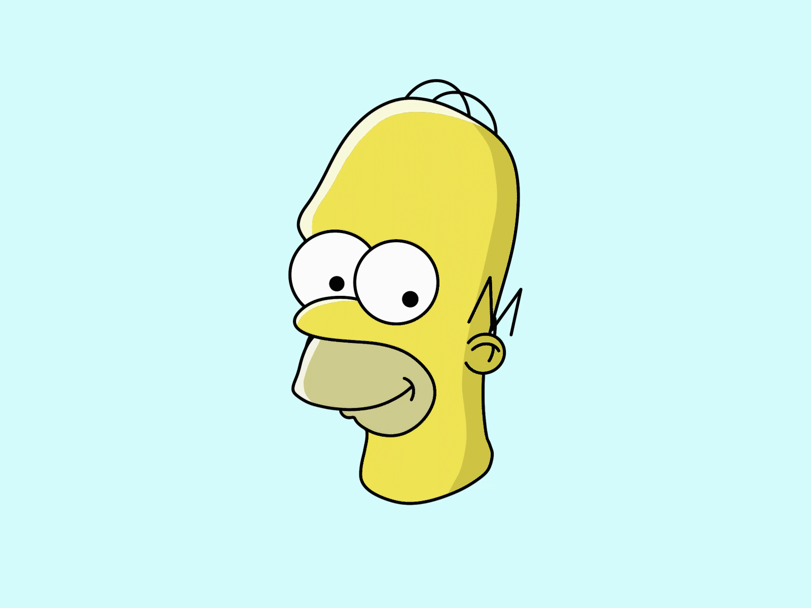 Homer homerthecartoon procreateart homerthecartoon