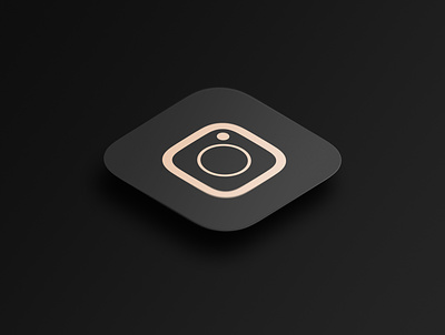 Phikfyn Mockup Gold Icon app icon apple black closeup gold icon icons instagram ios ui