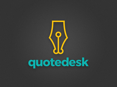 Quotedesk Logo badge branding icon illustration indentity logo vector