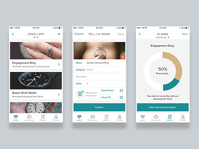 Concepts App Visuals app clean flat minimal mobile simple ui user interface ux
