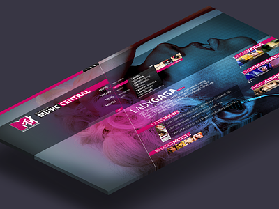 MTV Music Central Concept central concept isometric mtv music ui