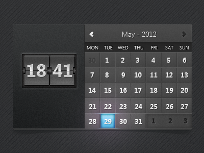 Date and Time Calendar by Roberto Vivancos on Dribbble
