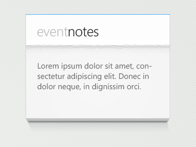 Event Notes event notes pages