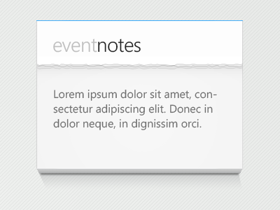 Event Notes