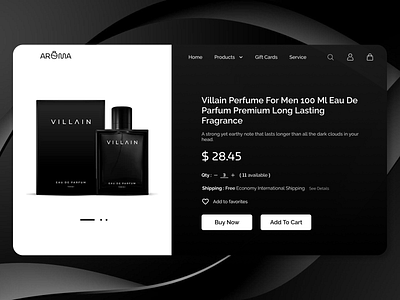 E-commerce Perfume Shop (Single Item) branding daily ui design icon ui