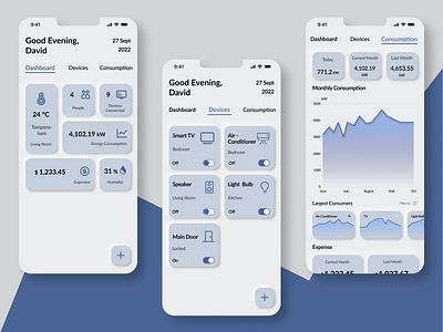 Home Monitoring Dashboard Design daily ui dashboard design mobile smart home ui