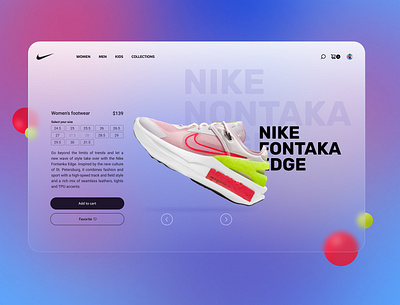 Nike concept UI design. animation art branding design figma graphic design illustration ui ux vector web