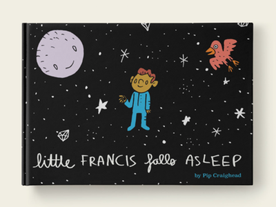 Cover for "Little Francis Falls Asleep" childrens books childrens illustration delight fun illustration kid books kidlit kids starry stars whimsical
