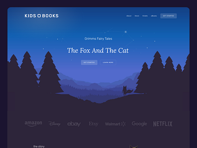 Kids book - landing page