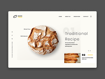 bake house post design landing page layout typography ui ux web website