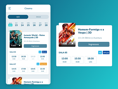 Movie List / Card Movie card cinema movie ui ux