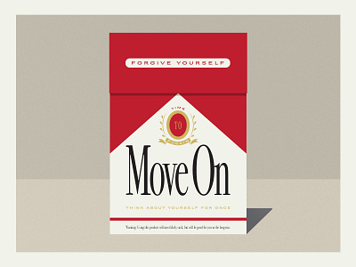 Moving On Is A Drag 2d illustration cig cigarettes forgive forgive yourself illustration illustrator marlboro mental health move on moving on parody product design
