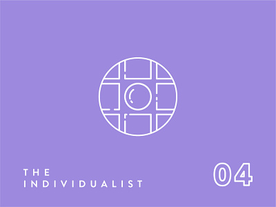 Enneagram Icon Series//Type 4 4 different enneagram four icon icon design icon set individual individualist logo logo icon personality type 4 unique