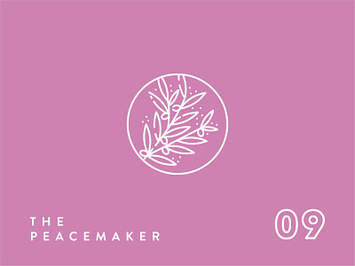 Enneagram Icon Series//Type 9 9 branch enneagram icon icon design icon set leaf leaves logo logo icon olive branch peace peaceful peacemaker personality type type 9