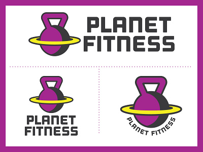 Planet Fitness Rebrand athletic exercise fitness galaxy gym gym logo kettlebell logodesign outage planet fitness planets rebrand redesign space sporty weights workout yoga