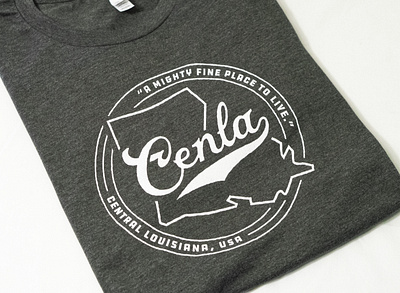 Central Louisiana Tee badge badge design baseball central central louisiana handlettering lettering logo logo icon louisiana print design screenprint shirt small town tee tshirt usa