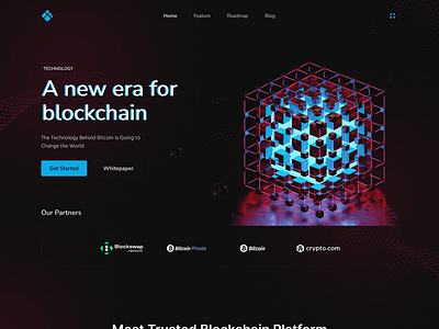 Blockchain Landing page UI/UX Case study