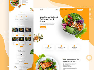 Foodie Landing page UI/UX Case study