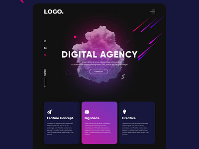 Digital Agency Landing page UI/UX Case Study design graphic design landing page new ui uiux ux website