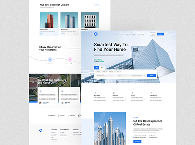 Real Estate Landing page design UI/UX agency buildings design graphic design new real estate ui ux website