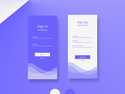 Mobile App Register/Sign In Screen by Samet on Dribbble