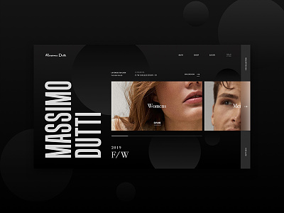 Blvck Massimo Dutti / UI Concept black concept contemporary fashion graphic massimo dutti modern split ui ui design web website