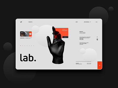 Lab® Exhibitions UI concept designdesigner freelance ui design user interface website contemporary graphic graphic design minimal streetwear ui