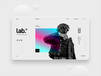 Lab.® L.A Vibes concept contemporary design designer freelance graphic graphic design minimal streetwear ui design user interface website