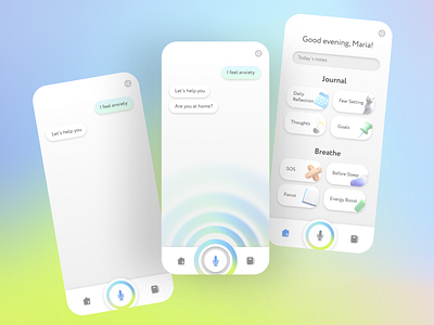 Anxiety care app w/ voice assistant