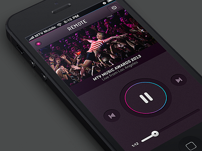 MTV MUSIC APP app ios iphone mobile mtv music player remote ui ux