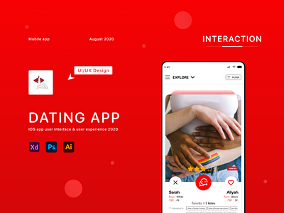 Dating App branding graphic design logo ui