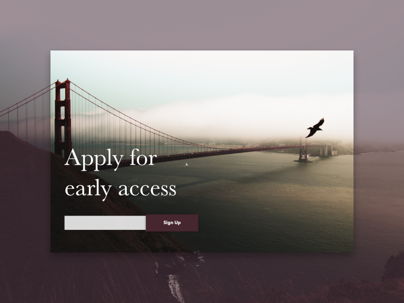 Landing Sign Up register login app startup landing spa web mobile card cards