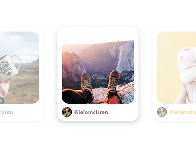 Post cards app card design instagram instagram post light mode minimal mobile tumblr unsplash