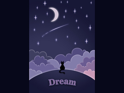 Dream 2d adobe photoshop art design digital art digital illustration illustration postcard poster