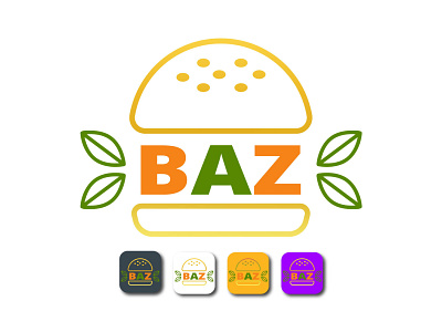 logo design for "BAZ" burger restaurant company graphic design logo