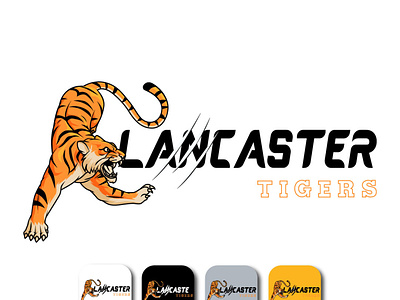 LANCASTER TIGERS LOGO DESIGN branding design graphic design illustration logo logo design