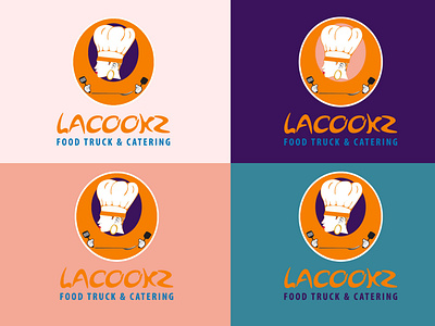 Lacookz logo design diffarent color