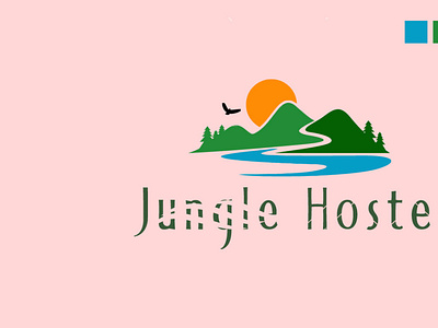 Jungle Hostel logo design 3d branding design graphic design illustration logo logo design