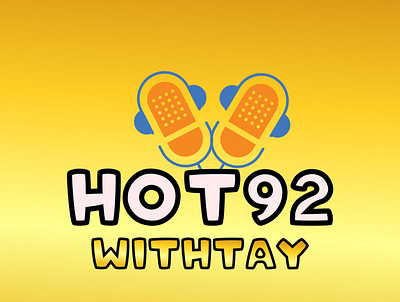 Hot 92 Withtay logo design for Radio company 3d branding design graphic design illustration logo logo design