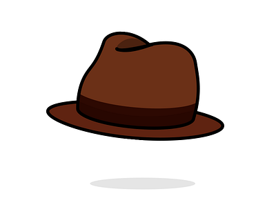 An innocent hat black line brown classical hat simple