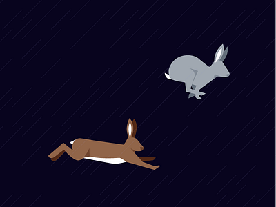 A couple of rabbits illustration rabbit