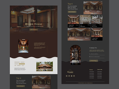 The Dream House dark website design traditional ui web design